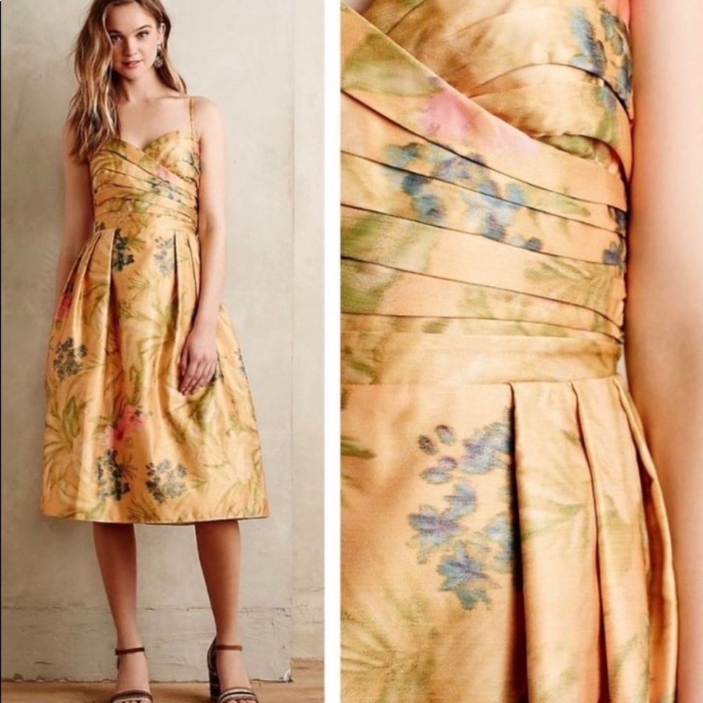 Anthropologie James Coviello Botanical Floral Dress